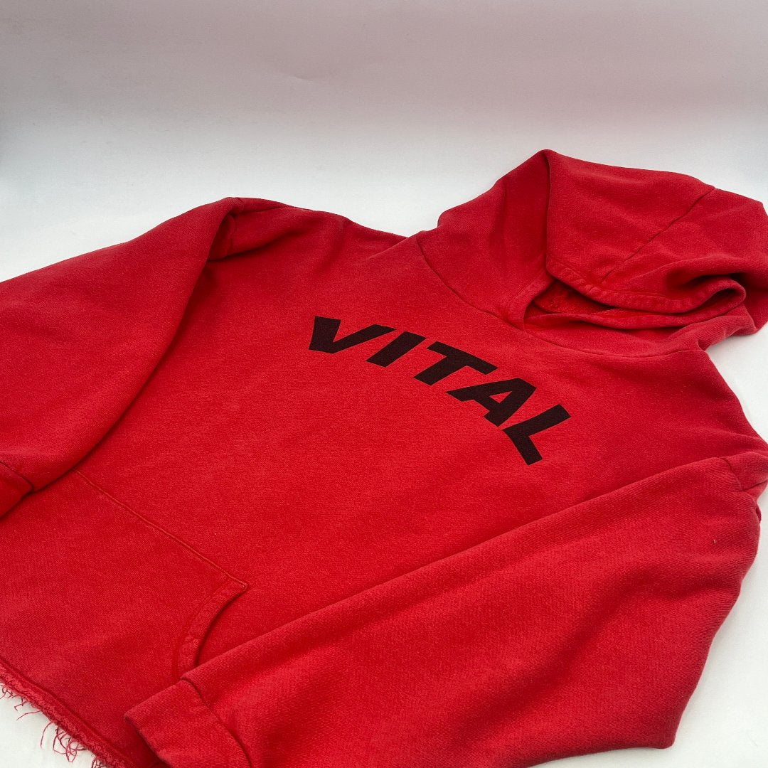 Vital Red Cropped Hoodie