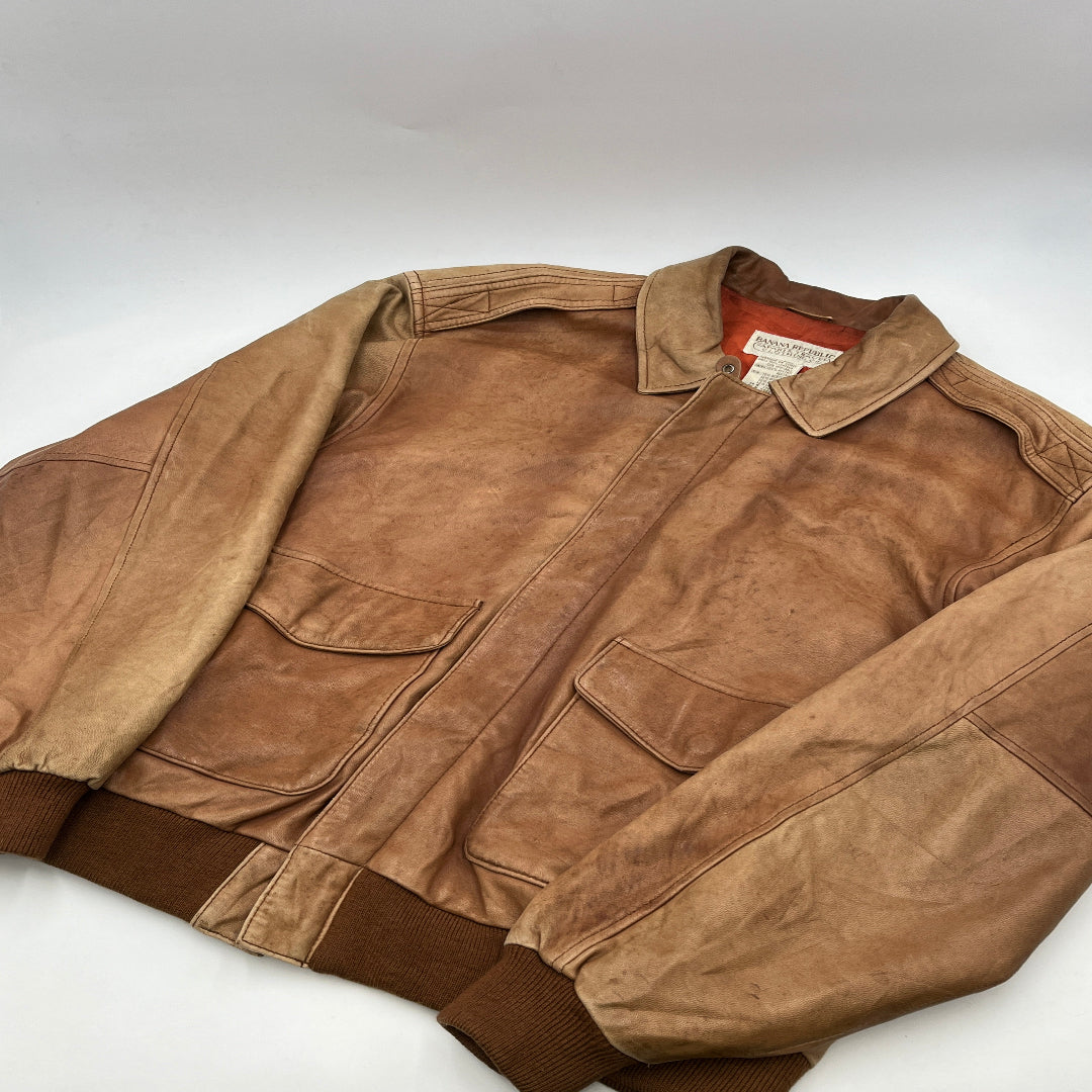 Banana Republic Light Brown Vintage Leather Jacket