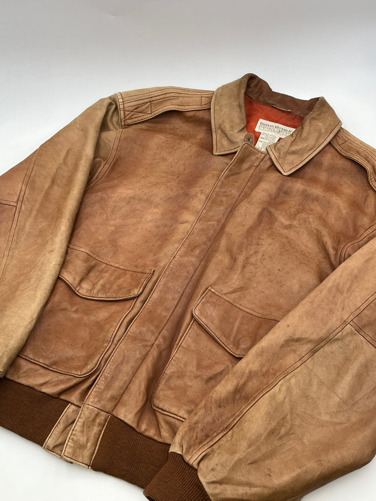 Banana Republic Light Brown Vintage Leather Jacket