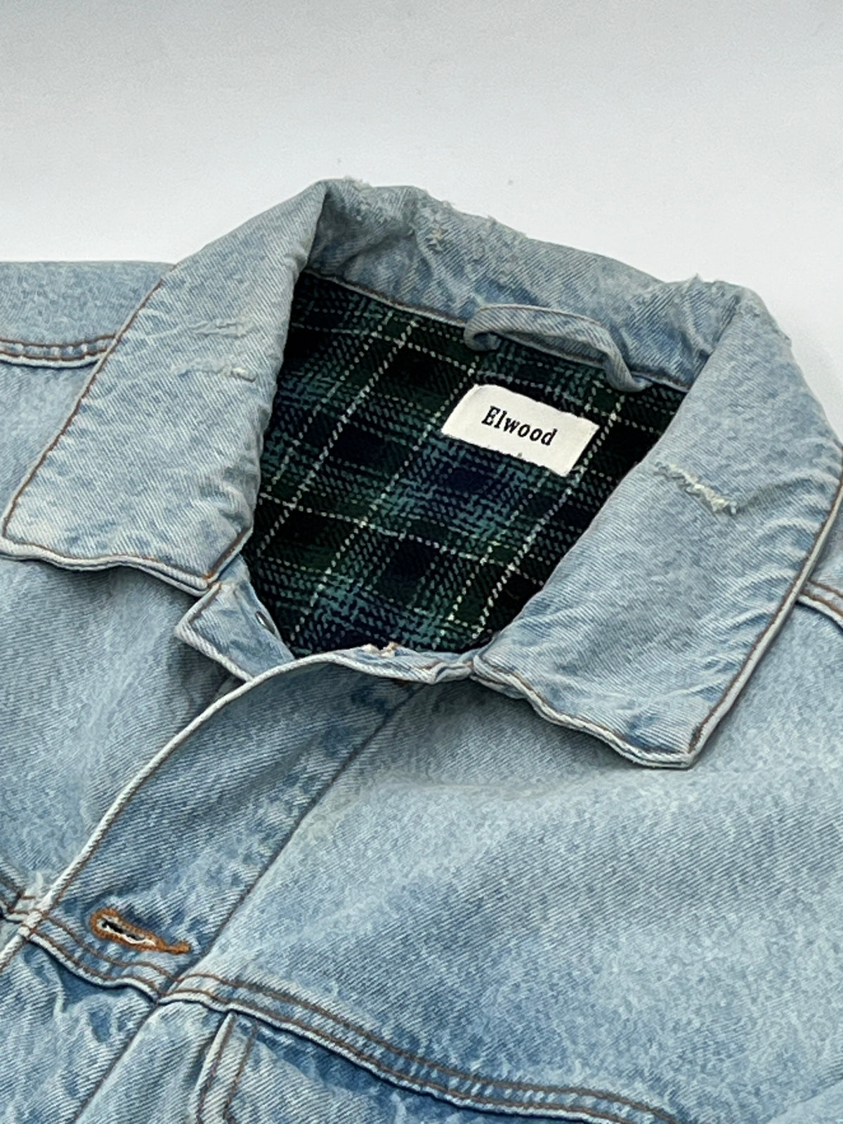 Elwood Light Wash Denim Blanket lined Jacket