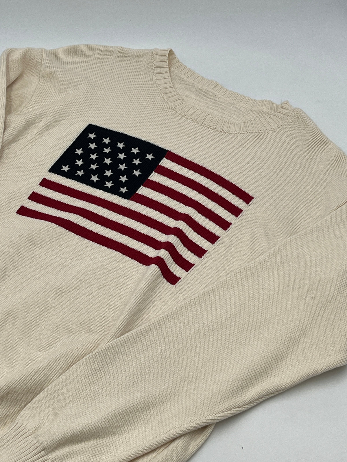 Vintage Cream Flag Sweater