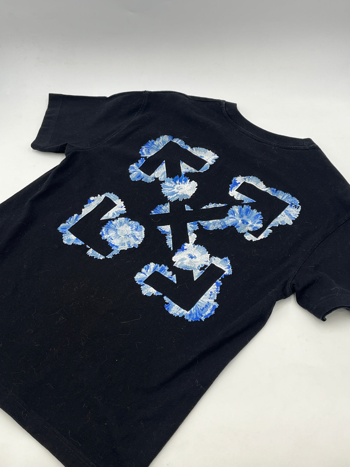 Off White Embroidered Logo Tee