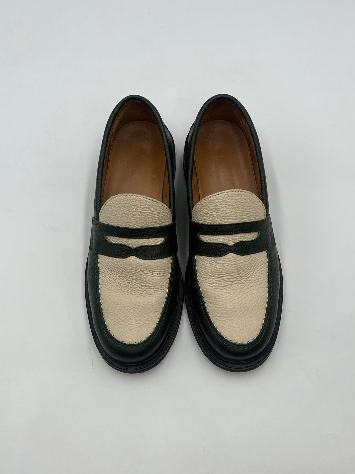 Aime Leon Dore Green Pennie Loafers