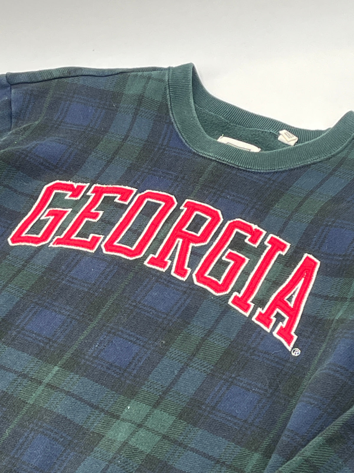 Vintage Plaid Georgia Bulldogs Crewneck