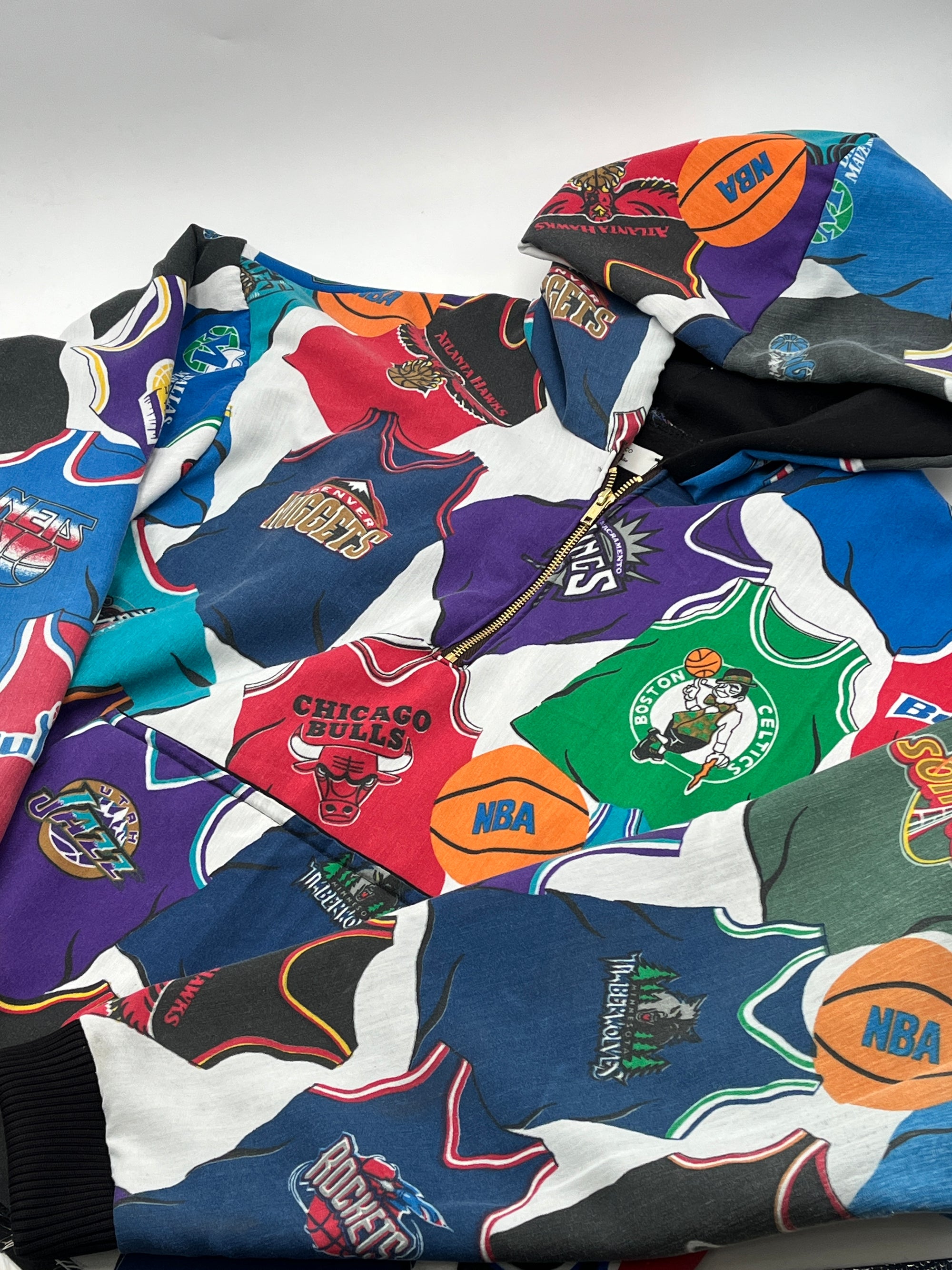 Pasco Vintage NBA Jersey Quarter Zip Hoodie