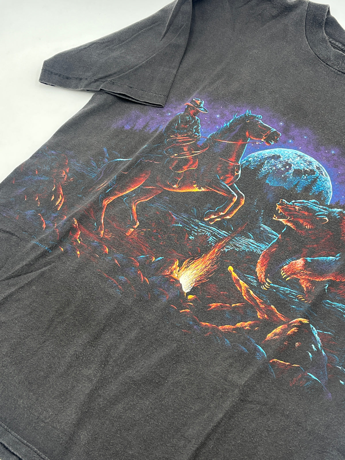 Vintage Single Stitch Cowboy VS Bear Tee AOP