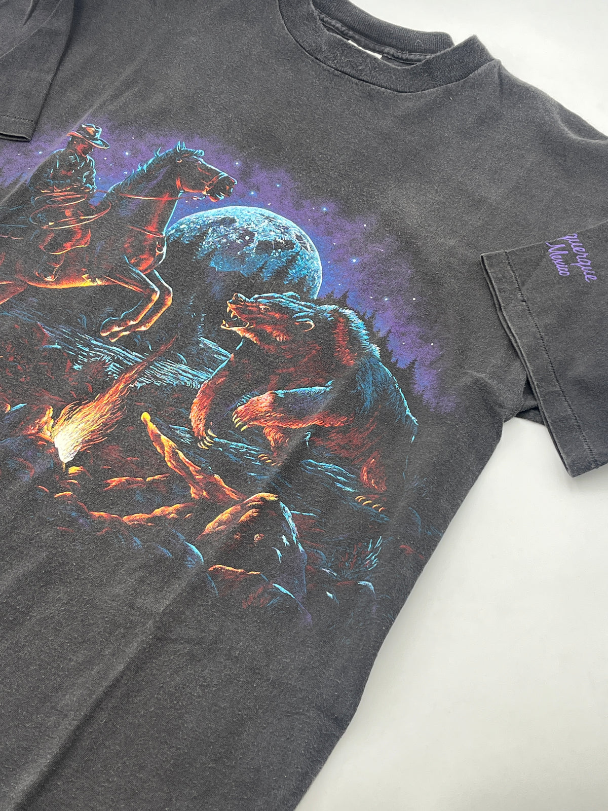 Vintage Single Stitch Cowboy VS Bear Tee AOP