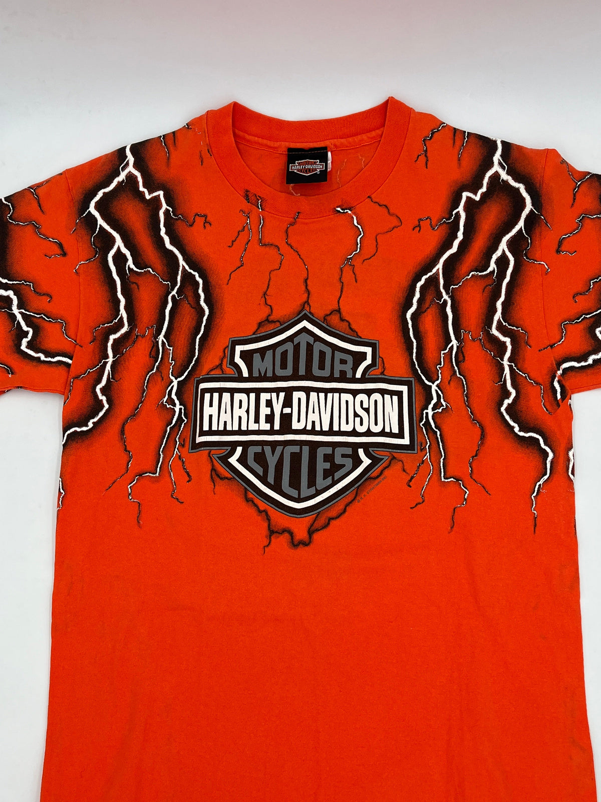 Harley Davidson Vintage Orange Lightning Tee
