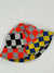 Multicolor Checkered Bucket Hat