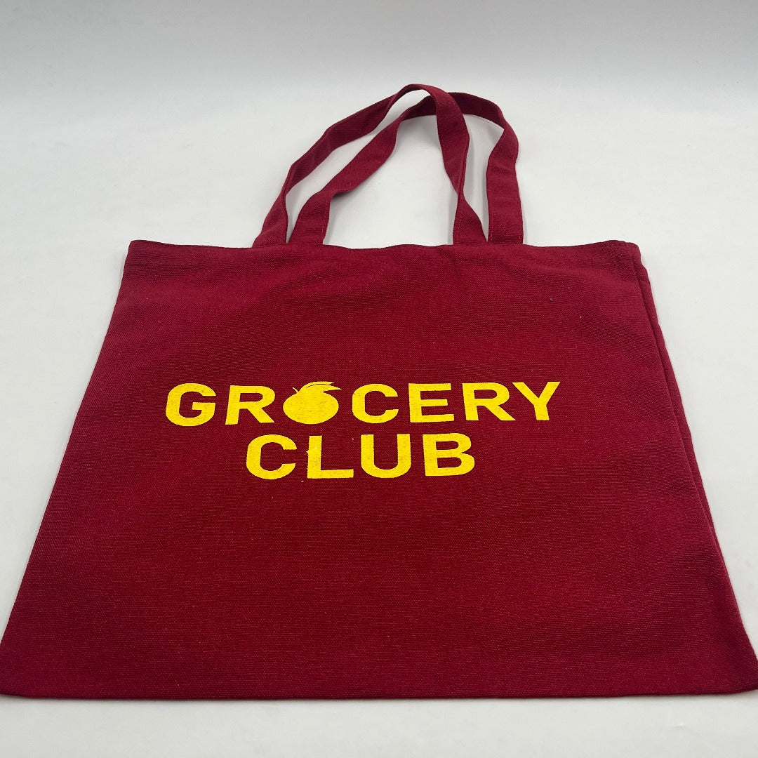 Oranges Global Grocery Club Tote Bag Red
