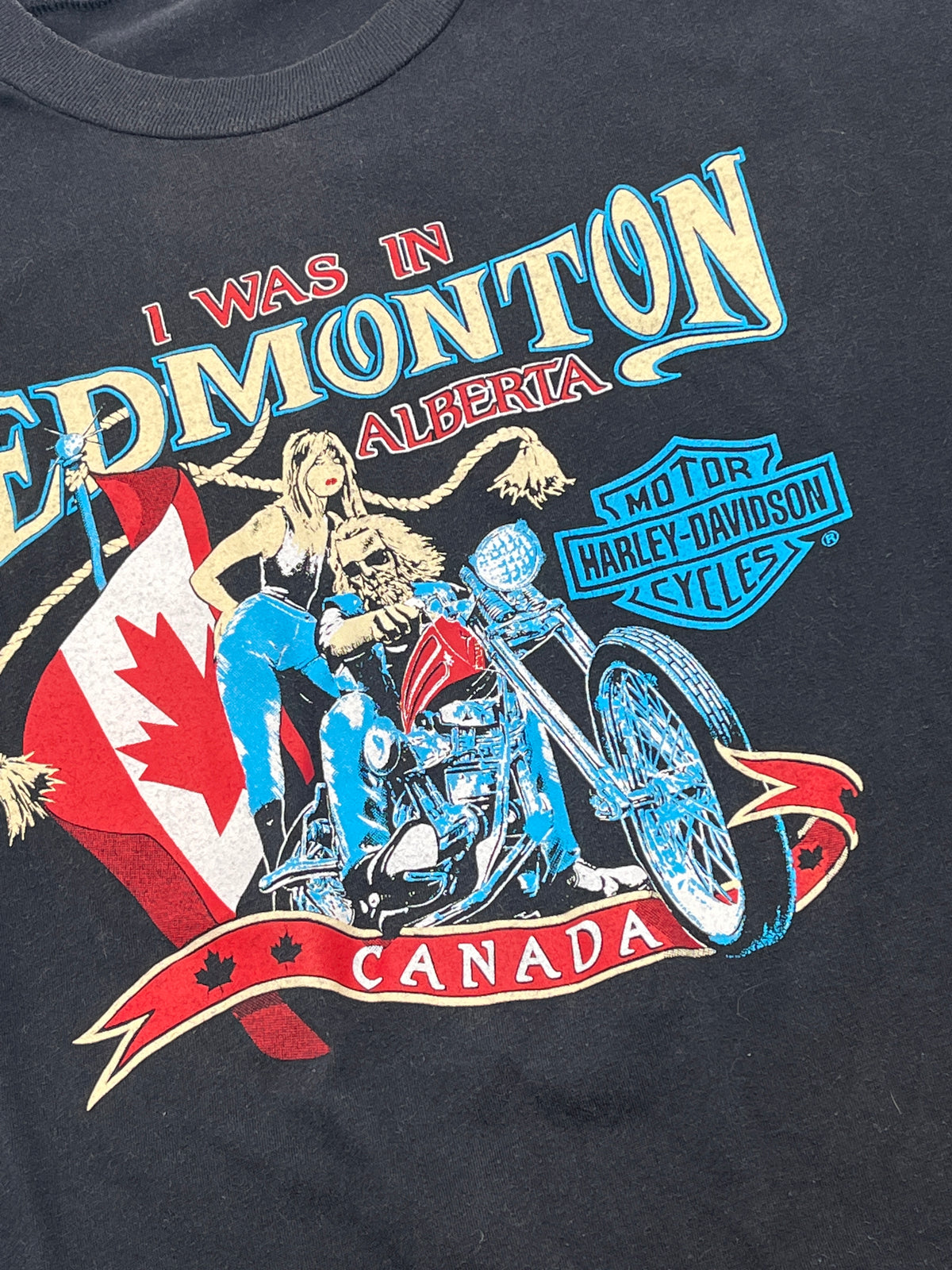 Vintage Harley Davidson I was in Edmonton Tee