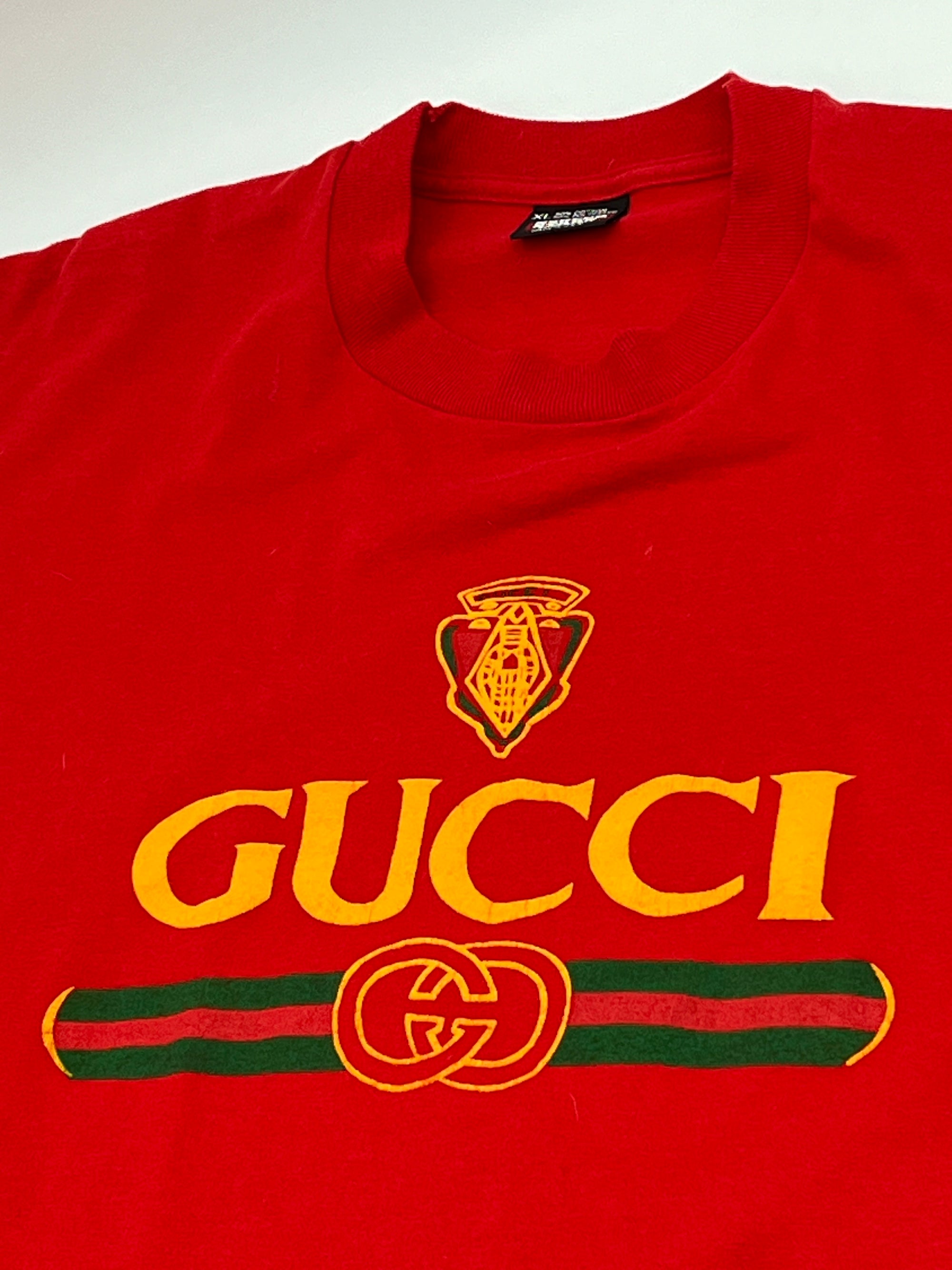 Red Vintage Bootleg Gucci Tee